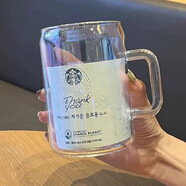 星巴克杯子透明磨砂玻璃杯男女生高顏值咖啡水杯桌面杯耐高溫杯子伴手禮 700ml大茶缸