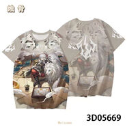 鳴海弦三月七短袖T恤姬子 克拉拉崩壞星穹鐵道周邊二次元痛衣服體恤衫夏 1-景元 均碼 童裝100-160 （備注碼數）