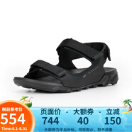 愛(ài)步（ECCO）舒適涼鞋男款 夏季新品男士真皮沙灘鞋824754 51052-黑色 39