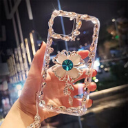 七彩玫瑰iPhone15新款水鉆保護套1416Pro高級感手機殼 iPhone5/5S/5SE