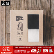 馬登工裝重磅t恤男夏透氣純棉短袖男款美式復(fù)古高街白色半袖打底衫 黑+米白 /2件【情侶t恤夏季短袖】 M (170)