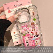 潮芭麗閃鉆鐳射KT貓米菲兔小丸子適用iPhone16promax殼蘋(píng)果15promax硬殼 閃鉆星星-MX睡衣長(zhǎng)腿KT貓HY2518( iPhone16