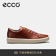愛(ài)步（ECCO）25年早秋新款牛皮輕奢經(jīng)典休閑板鞋 柔酷60周年525464 深棕紅41