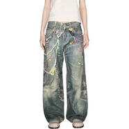 Acne Studios女士直筒藍(lán)色牛仔褲顯瘦百搭日常通勤休閑褲 Blue 均碼 |42