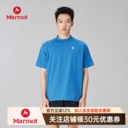 土撥鼠（Marmot）速干短袖 男士戶外運(yùn)動T恤上衣 吸濕速干 抗菌 Mt.RashGuard 藍(lán)色 S