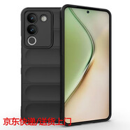 炫炎vivoY200手機(jī)殼新款防摔全包鏡頭磨砂膚感軟殼液態(tài)硅膠V29e氣囊加厚保護(hù)套簡(jiǎn)約防滑網(wǎng)紅潮牌個(gè)性創(chuàng) 幻盾黑色+鋼化膜 vivo V29e 4G