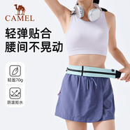 駱駝（CAMEL）運(yùn)動(dòng)腰包 男女跑步手機(jī)腰包運(yùn)動(dòng)健身迷你小腰帶 8W3AMT002A冰藍(lán)色