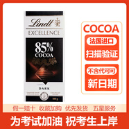 瑞士蓮（lindt）進(jìn)口瑞士蓮黑巧巧克力90%99%可可黑巧100%特醇排塊片裝黑巧學(xué)生 85%黑巧100g【26年9月】