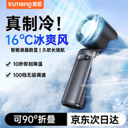 酷盟 手持小風(fēng)扇迷你便捷隨身折疊支架usb充電風(fēng)扇掛脖桌面戶外學(xué)生宿舍辦公室靜音小型大風(fēng)力長續(xù)航 【戴森黑】可折疊+冰感小風(fēng)炮+100檔澎湃颶風(fēng)