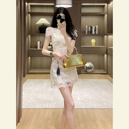 ONEDEW夏日絕美穿搭上流社會(huì )高端精致輕奢高級感重要場(chǎng)合白色蕾絲連衣裙 白色連衣裙[2025夏裝搭配一整套 S [80-100斤]