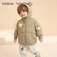 巴拉巴拉balaOne寶寶羽絨服冬裝男童女童保暖連帽外套萌2025209425107216