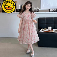 G. DUCKKIDS女童連衣裙夏季2025新款兒童公主裙洋氣女孩裙子女大童夏裝中長(cháng)裙310款公主裙  兒童節禮物120 cm