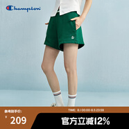 Champion冠軍短褲女2025春季新款學(xué)院風(fēng)運動褲美式潮流短衛(wèi)褲熱褲 綠色 XL