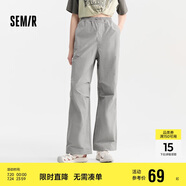 森馬[防曬 UPF50+]休閑褲女質(zhì)感長(zhǎng)褲夏季闊腿傘兵褲109324127011