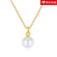 AGATHA/璦嘉莎優(yōu)雅大珍珠復古法式經(jīng)典簡(jiǎn)約項鏈生日禮物 金色珍珠項鏈