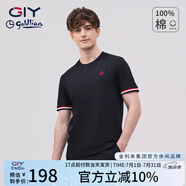 G|Y goldlion金利來GY【純棉】短袖T恤男2025夏季新款時(shí)尚休閑圓領(lǐng)體恤上衣 藏藍(lán)色 2XL