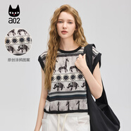 a02寬松圓領(lǐng)短袖T恤女2025新款夏季薄款休閑慵懶風半袖上衣小衫 灰色 S