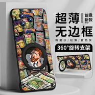 影技者 適用小米civi5pro手機殼超薄散熱防摔小米Civi5Pro無(wú)邊框旋轉磁吸支架保護套創(chuàng  )意梵高油畫(huà)男女款 【經(jīng)典黑】旋轉磁吸支架無(wú)邊框 小米civi5pro