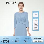 PORTS寶姿春夏女裝氣質(zhì)修身剪裁連衣裙 ALM8D159MWP105 石南色-1 XS (2)