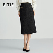 愛(ài)特愛(ài)（EITIE）千金感小香風(fēng)半身裙高腰顯瘦包臀裙秋季新款高端女裝C2406402 黑色20A L 165