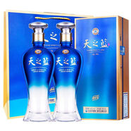 洋河天之藍新版42度500ml_2瓶棉柔型高檔白酒(含禮袋) 42%vol 500mL 2瓶