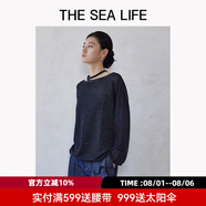 THE SEA LIFE針織衫歐海一生鏤空針織衫女2025秋季慵懶隨性罩衫上衣210120 暮云灰 M