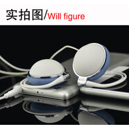 力族（LIZU）有線掛耳式耳機帶麥通用線控新款重低音頭戴耳麥耳掛 白色
