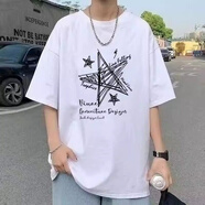仕步凡 SIGOFAD短袖T恤男2025夏季新款五分袖T恤男裝衣服百搭港風(fēng)潮牌半袖男體恤 白色 XL