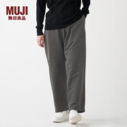 無印良品（MUJI）男女通用 針織 燈芯絨 寬松褲 無性別 男款女款 BEE04C1A 中灰色 S-M