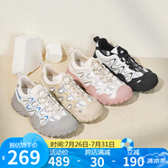 駱駝（CAMEL）丑萌登山鞋女時(shí)尚撞色戶外休閑鞋 L24S076620 米/銀/黃 36