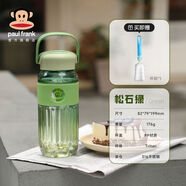 大嘴猴tritan水杯女便攜防摔塑料杯子高顏值夏天茶水分離隨行杯子 石綠帶茶倉650mltaitan材質(zhì)