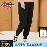dickies【商場同款】休閑褲 女秋冬簡約百搭純色束腳褲下裝休閑 黑色 29