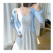 SHXI騫騫衣品嚴選女裝吊帶連衣裙2025春夏新款法式氣質(zhì)超短裙款蛋糕 白裙子 XL 115-125斤