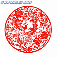 山頭林村喜鵲窗靜電貼紙結(jié)婚裝飾喜慶鳥剪紙玻璃門貼畫雙面紅擦水貼 3367喜鵲(靜電無膠一張) 20*20 cm