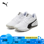 彪馬（PUMA）姜偉澤同款緩震防滑透氣網(wǎng)眼實戰(zhàn)籃球鞋男女輕便鞋TRIPLE195217 白-黑色-06 47