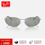 雷朋（RayBan）太陽鏡男女款墨鏡時尚出行戶外開車眼鏡0RB3734禮物七夕禮物 003_40銀框銀色鏡面綠色鏡片 尺寸56