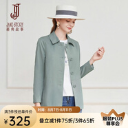 經(jīng)典故事（JANE STORY）經(jīng)典故事時尚簡約短款風衣女春秋2025新款高級氣質(zhì)小個子通勤外套 J03灰綠色 2XL