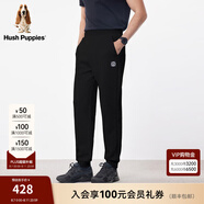 Hush Puppies暇步士男裝春季新款潮流運(yùn)動(dòng)休閑百搭束腳衛(wèi)褲男 097黑色3 38
