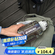 樂扣樂扣（LOCK&LOCK）小水庫(kù)大容量塑料運(yùn)動(dòng)水杯戶外冷水壺刻度把手男女杯子2.2L白色