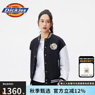 dickies夾克外套女時尚百搭棒球服運(yùn)動休閑夾克情侶款10804 黑色 S