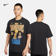 耐克（NIKE）官方俄克拉荷馬城雷霆隊(duì)NBA男子冠軍球隊(duì)T恤純棉IR5593 010黑 XL