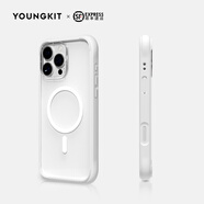 猿氣「動感II」適用iphone16pro手機殼磁吸透明相機按鍵全包防摔iphone16promax保護套超薄液態(tài)硅膠殼 【素白】背板+白框 iPhone 16 Pro Max