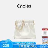 蔻一（Cnoles）包包女包2025最新款女士單雙肩斜挎小包輕奢高端品牌流浪包白色