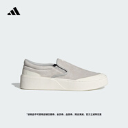 adidas FOS系列LABCOURT LIGHT SLIP-ON一腳蹬厚底板鞋阿迪達(dá)斯   淺灰/亮白/黑色   42