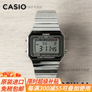 卡西歐（CASIO）:A158WA-1:復(fù)古方塊七年電力帶鬧鐘秒表防水電子手表官方旗艦 A700W-1A