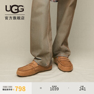UGG春季男士純色平底淺口休閑豆豆鞋樂福鞋 1166762 CHE|栗色 43