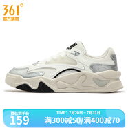 361度女運動鞋秋季新款361度女板鞋 羽毛白/銀白色 40