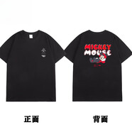 SJBOBT1 x Disney米奇樂園T恤Faker李相赫同款電競游戲應(yīng)援服 T1聯(lián)名迪士尼MICKEY MOUSE(黑色) XS 70至85斤 150cm左右