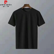 皮爾卡丹（pierre cardin）男網(wǎng)眼長(zhǎng)袖t恤2025夏季新款冰絲速干透氣t恤衫男潮流大碼運(yùn)動(dòng)體恤 純黑短袖【單件裝】非冰絲 M 【建議80-100斤】