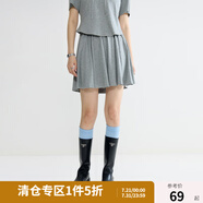 獨(dú)束大碼女裝灰色美式寬松休閑套裝夏裝新款簡(jiǎn)約短袖半裙時(shí)尚套裝 星空灰-半裙 2XL (尺碼：4) (尺碼：4)